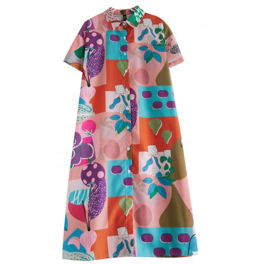 Summer New Design High-end Loose Cut And Printed Short Sleeved Temperament Women's Clothing Summer New Design High-end Loose Cut And Printed Short Sleeved Temperament Women's Clothing