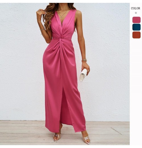 Wholesale women's clothing new arrival 2024 summer women fashion sexy sleeveless long dress holiday dress woman Wholesale women's clothing new arrival 2024 summer women fashion sexy sleeveless long dress holiday dress woman