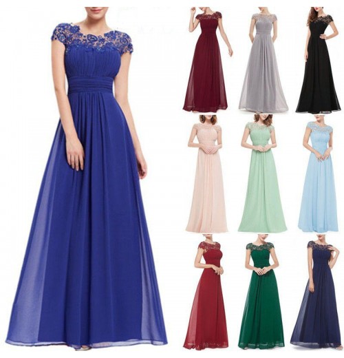 Women's Evening Party Long Elegant Lace Dress Bridesmaid Wedding Mother Of Bride Casual Dresses Women's Evening Party Long Elegant Lace Dress Bridesmaid Wedding Mother Of Bride Casual Dresses