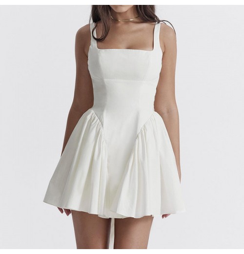 New Trend Vintage Apparel Square Neck Backless Bow Women Sexy Summer Casual Mini Dresses New Trend Vintage Apparel Square Neck Backless Bow Women Sexy Summer Casual Mini Dresses
