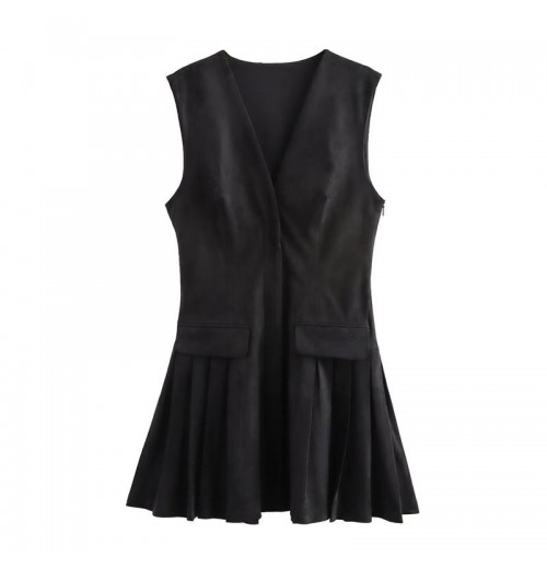 TAOP&ZA women's clothing 2024 autumn new style temperament age-reducing slimming women's clothing V-neck short dress 9715050 TAOP&ZA women's clothing 2024 autumn new style temperament age-reducing slimming women's clothing V-neck short dress 9715050