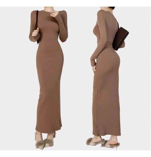 Wholesale Women'S Dresses Clothing Fall Long Sleeve Dresses Women Lady Elegant Body Fit Maxi Casual Dress Wholesale Women'S Dresses Clothing Fall Long Sleeve Dresses Women Lady Elegant Body Fit Maxi Casual Dress
