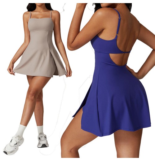 Summer Golf Skirt Tennis Dress Sports Dress Breathable Outdoor Golf Beauty Back Yoga Tennis Dress For Women Yoga 2 Piece Set Summer Golf Skirt Tennis Dress Sports Dress Breathable Outdoor Golf Beauty Back Yoga Tennis Dress For Women Yoga 2 Piece Set